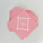 Get Your Mahj On Mahjong Cocktail Napkins Pink - The Pink Pineapple 850