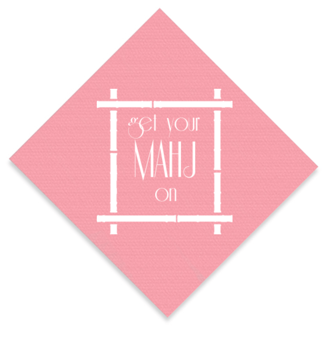 Get Your Mahj On Mahjong Cocktail Napkins Pink - The Pink Pineapple 850