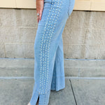 Gilded Coast Pearl Mid - Rise Flares - The Pink Pineapple 850