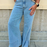 Gilded Coast Pearl Mid - Rise Flares - The Pink Pineapple 850