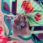 Gilded Lavendar Mahjong Dice - The Pink Pineapple 850