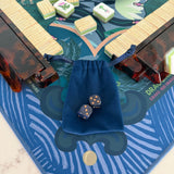 Gilded Midnight Mahjong Dice - The Pink Pineapple 850