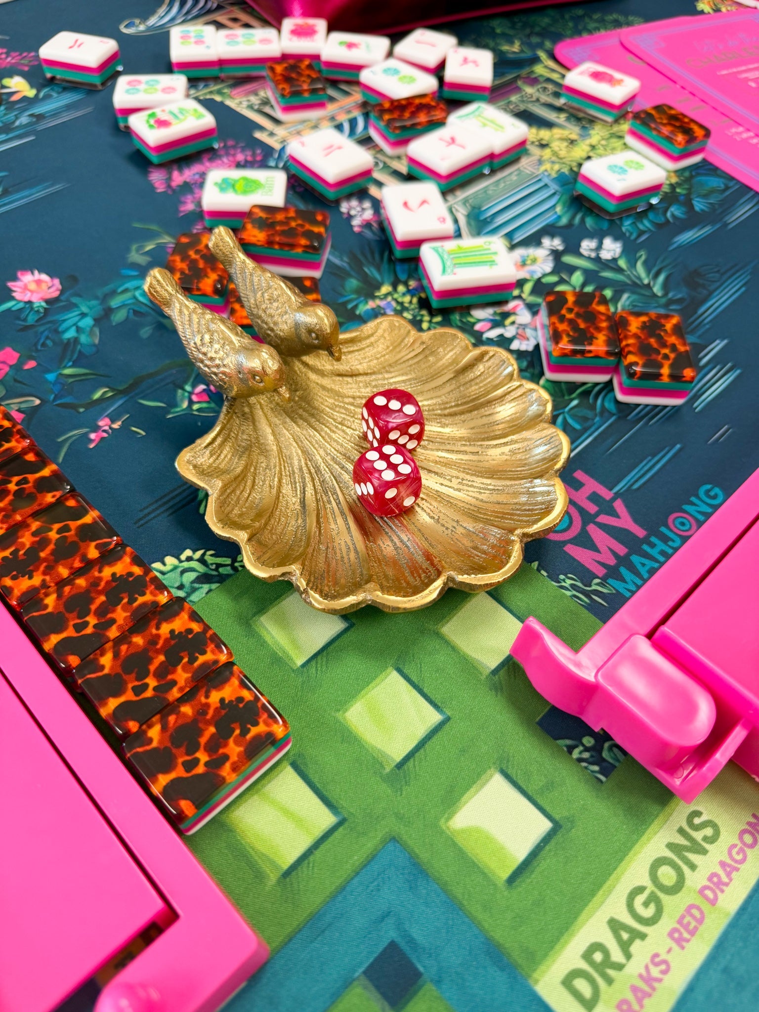 Gilded Songbird Scallop Dice Catchall - The Pink Pineapple 850