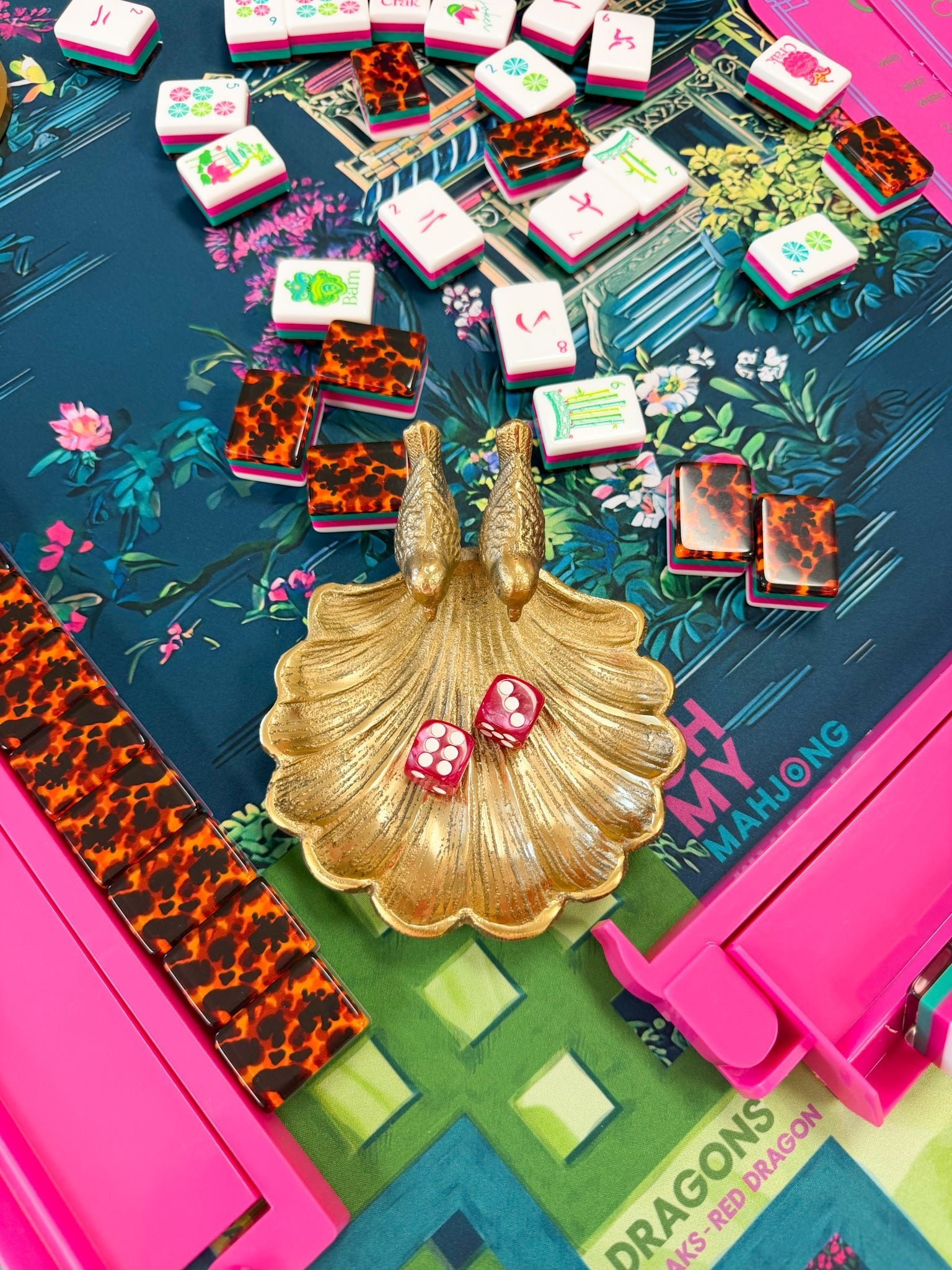 Gilded Songbird Scallop Dice Catchall - The Pink Pineapple 850