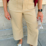 Gingham Straight Leg Pants - The Pink Pineapple 850