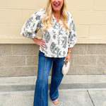 Girly and Glamorous Jade Balloon Sleeve Button Down Top - The Pink Pineapple 850