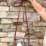 Glam Clear Crossbody in Garnet - The Pink Pineapple 850