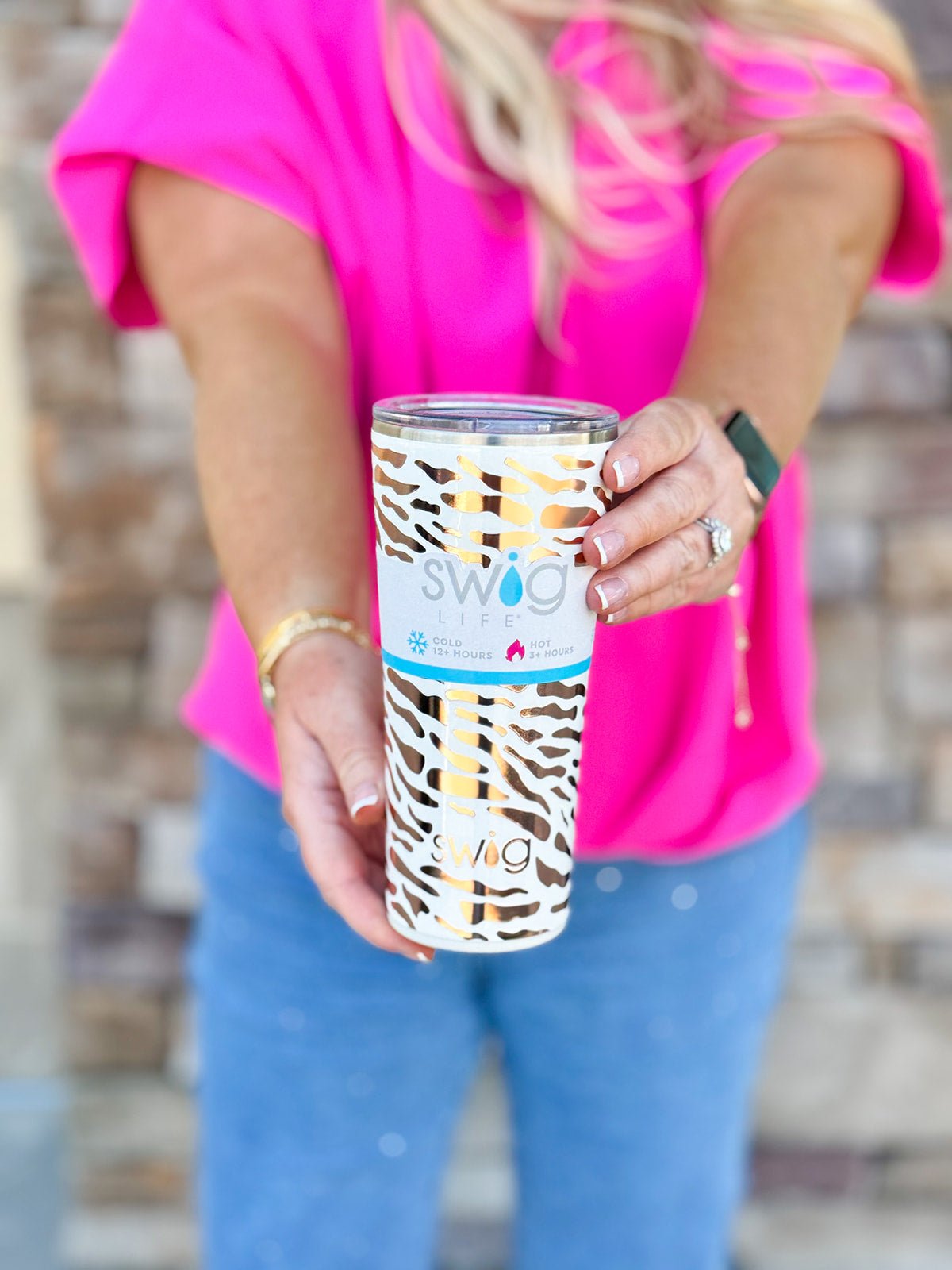 Glamazon Rose Tumbler (22oz) - The Pink Pineapple 850