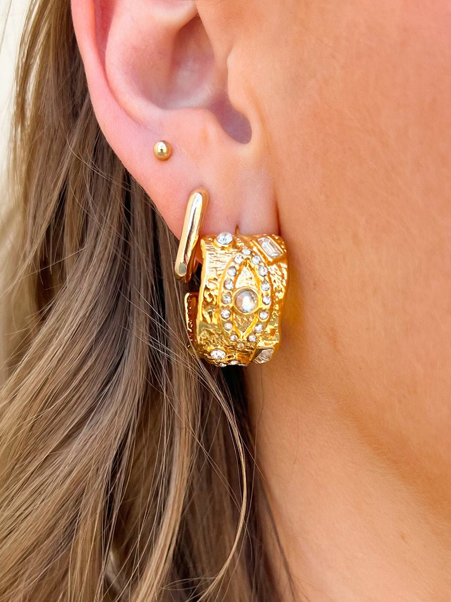 Glitz & Grit Mini Hoops - The Pink Pineapple 850