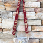 Go Noles Beaded Bag Strap in Garnet - The Pink Pineapple 850