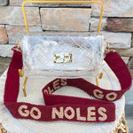 Go Noles Beaded Bag Strap in Garnet - The Pink Pineapple 850