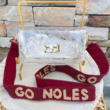 Go Noles Beaded Bag Strap in Garnet - The Pink Pineapple 850