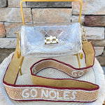 Go Noles Beaded Bag Strap in Gold - The Pink Pineapple 850