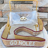Go Noles Beaded Bag Strap in Gold - The Pink Pineapple 850