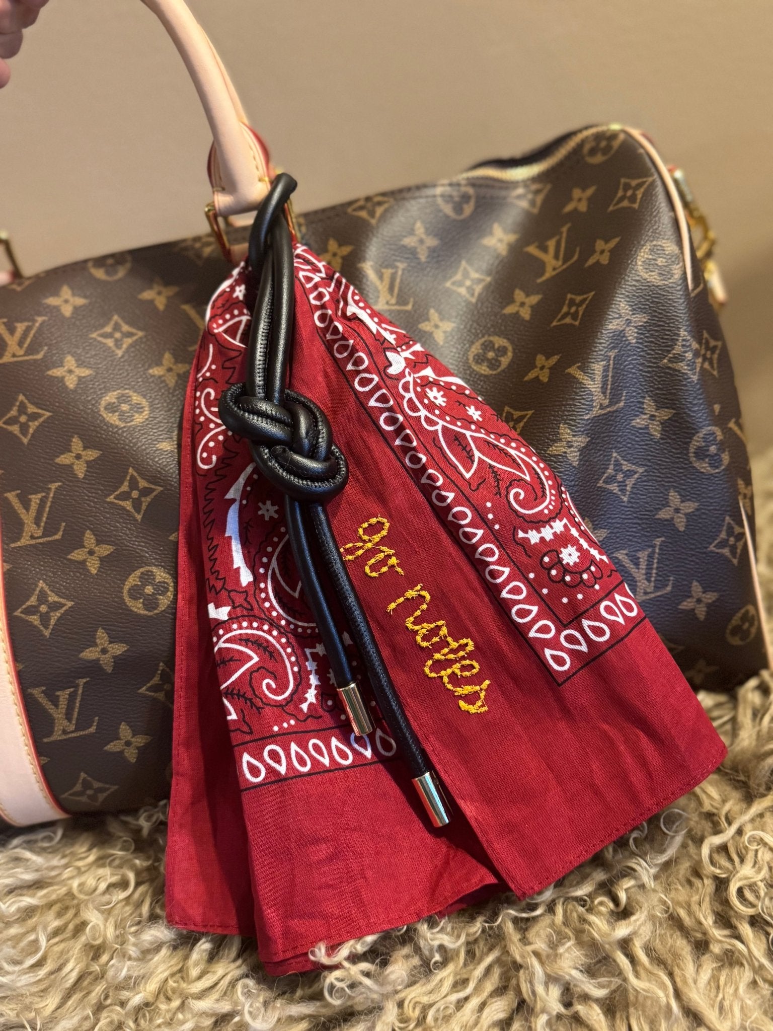 Go Noles Embroidered Garnet Bandana - The Pink Pineapple 850