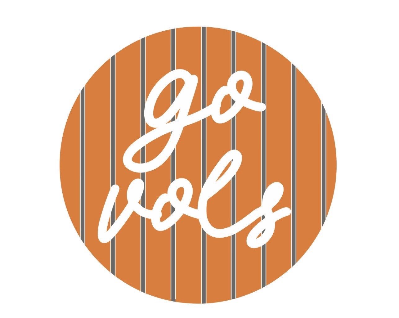 Go Vols Gameday Button - The Pink Pineapple 850