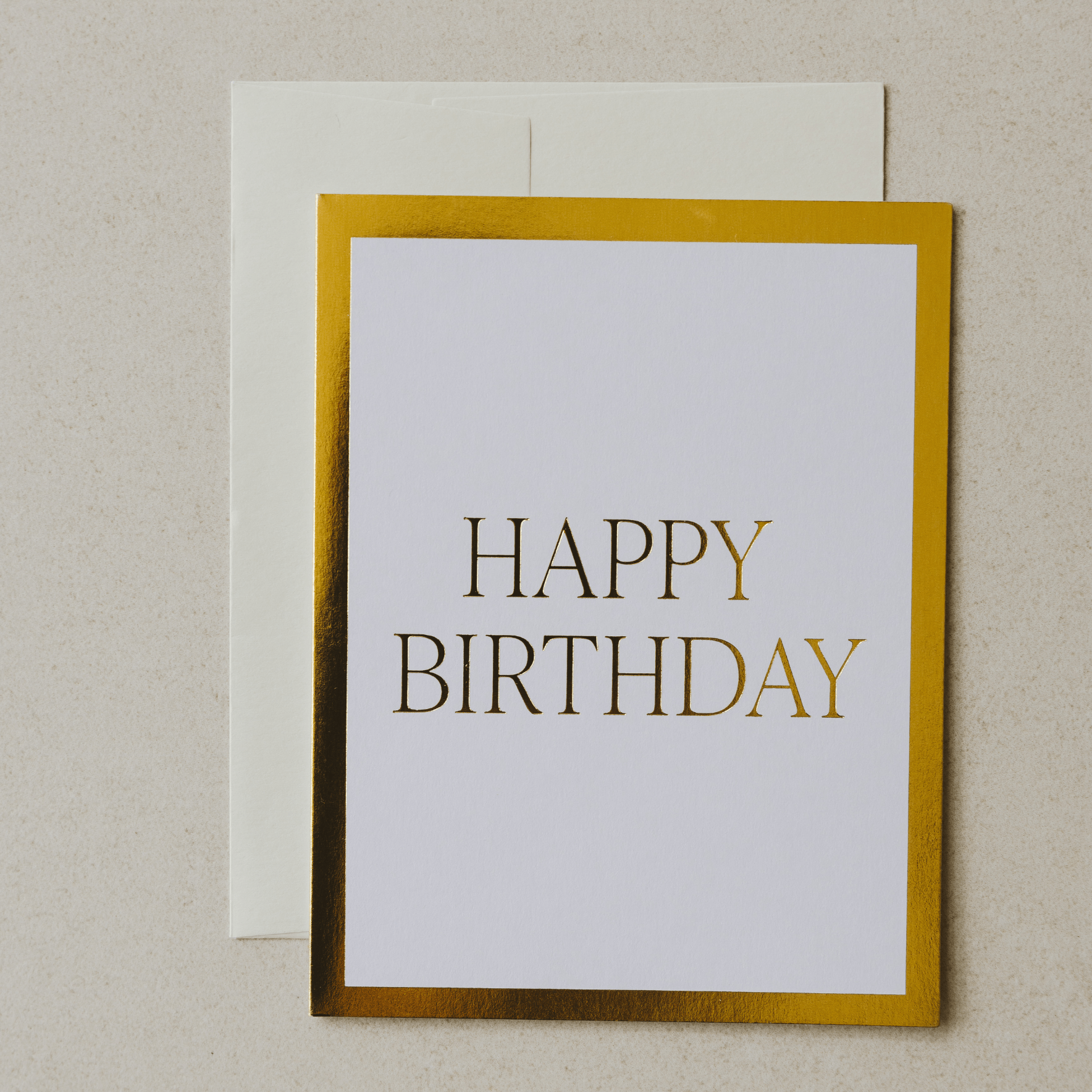 Gold Foil Happy Birthday Card - The Pink Pineapple 850