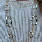 Gold Geometric Open Circle Necklace - The Pink Pineapple 850