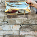 Gold Isabella Clutch - The Pink Pineapple 850