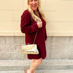 Gold Isabella Clutch - The Pink Pineapple 850