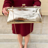 Gold Isabella Clutch - The Pink Pineapple 850