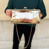 Gold Isabella Clutch - The Pink Pineapple 850