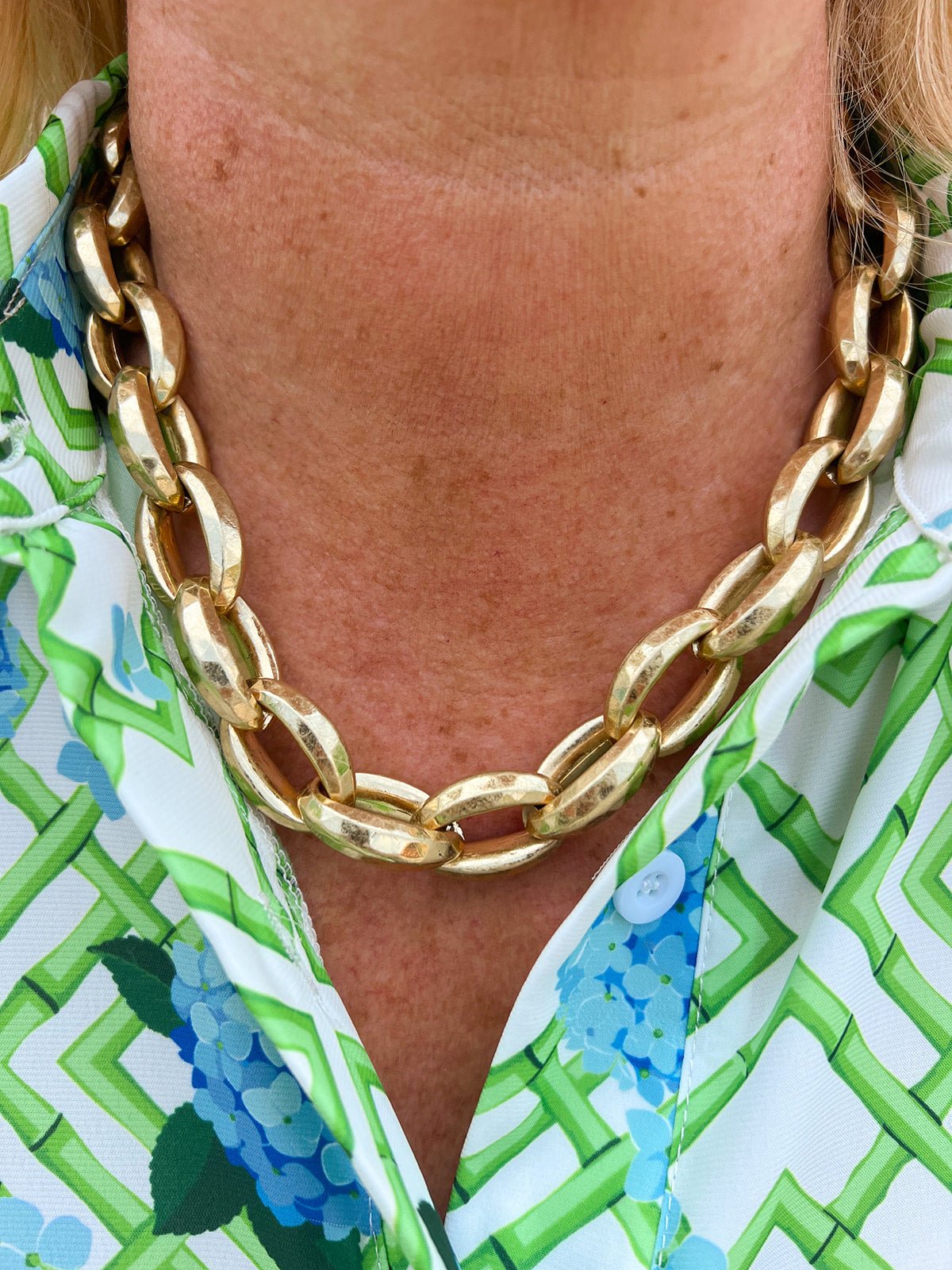 Gold Layered Chain Necklace - The Pink Pineapple 850