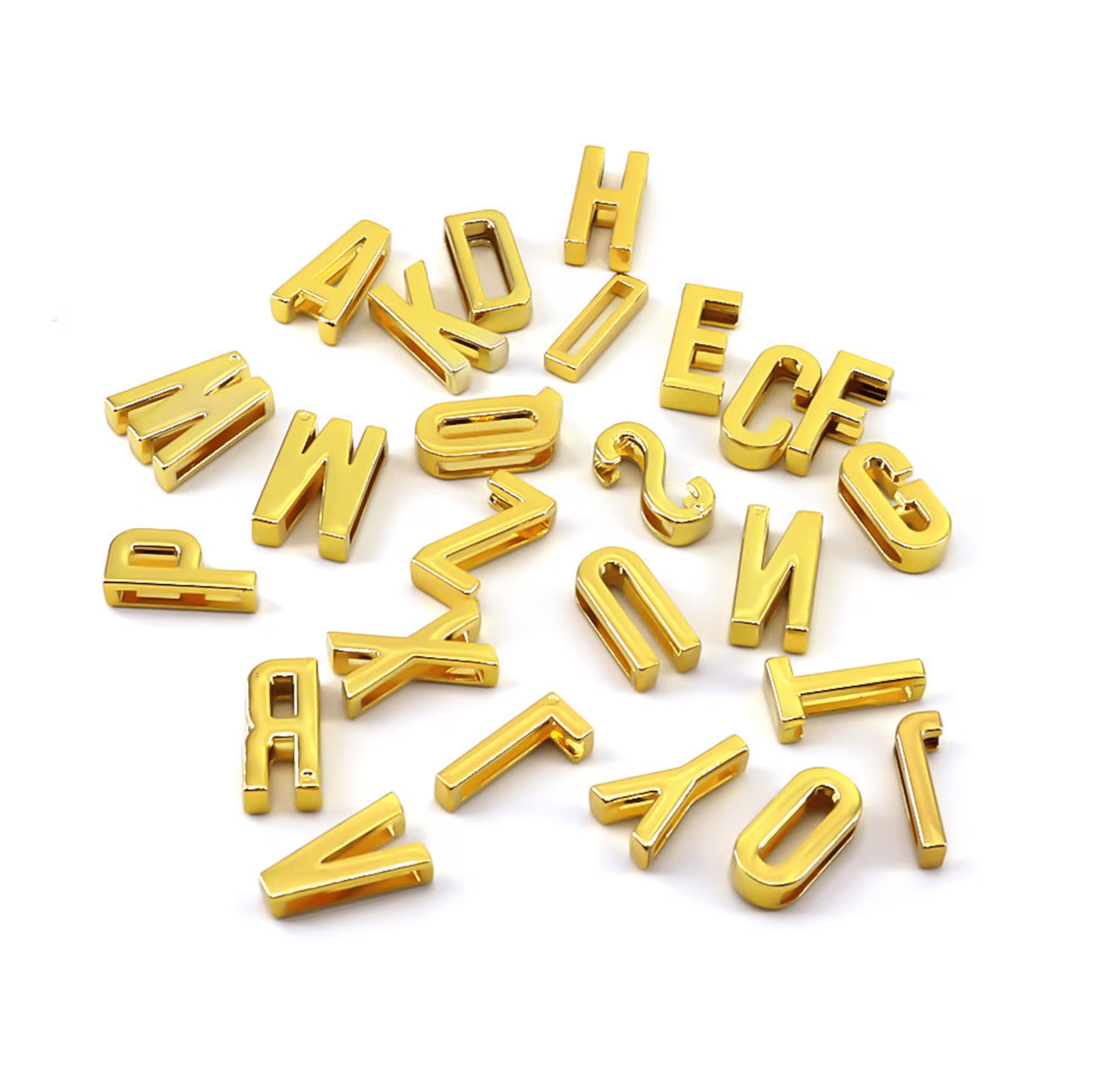 Gold Letter Scarf Initial Slides - The Pink Pineapple 850