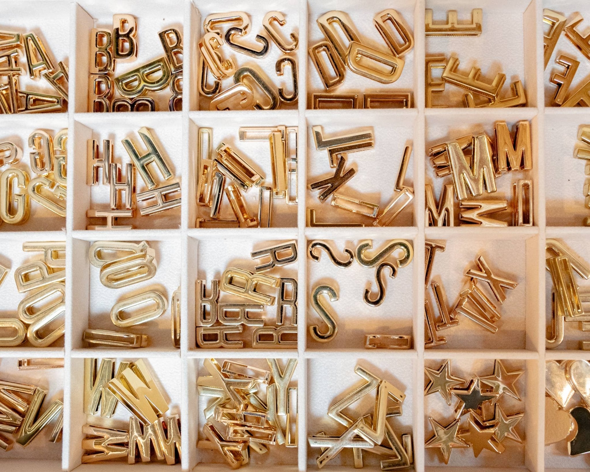 Gold Letter Scarf Initial Slides - The Pink Pineapple 850