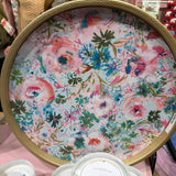 Gold Luxe Interchangeable Art Tray - The Pink Pineapple 850