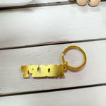 Gold "NDLPT" Keychain - The Pink Pineapple 850