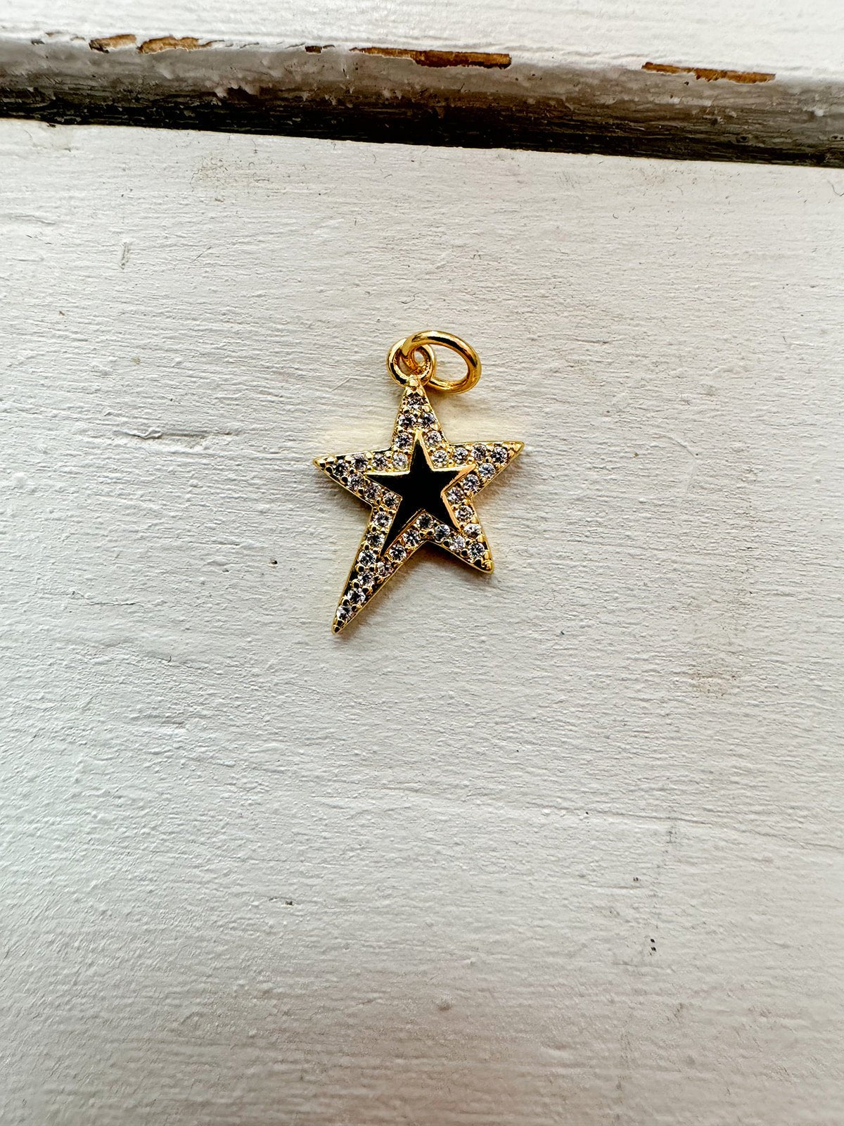 Gold Pave Star Charm - The Pink Pineapple 850