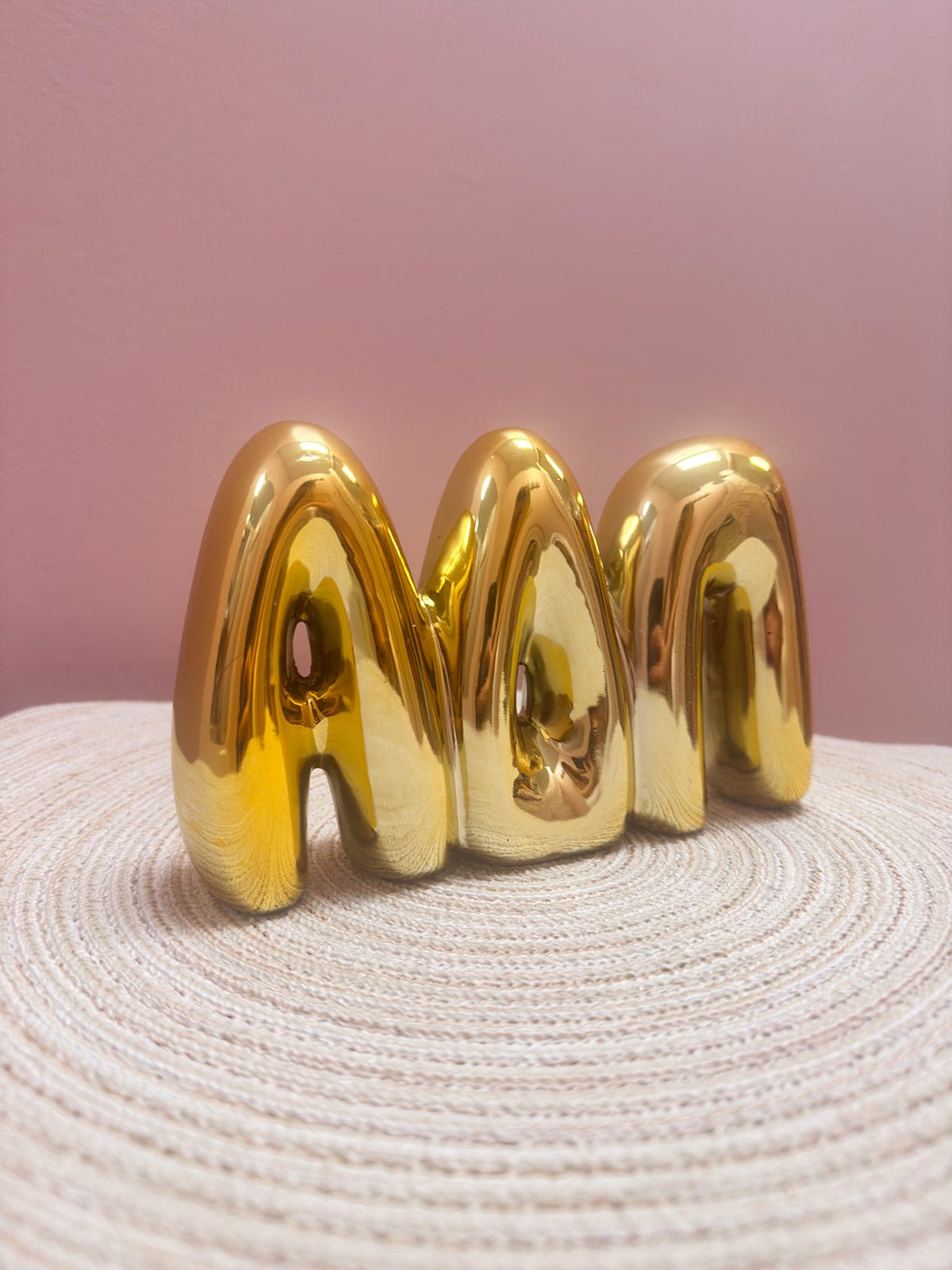 Gold Shelf Bubble Letters | Alpha Delta Pi - The Pink Pineapple 850