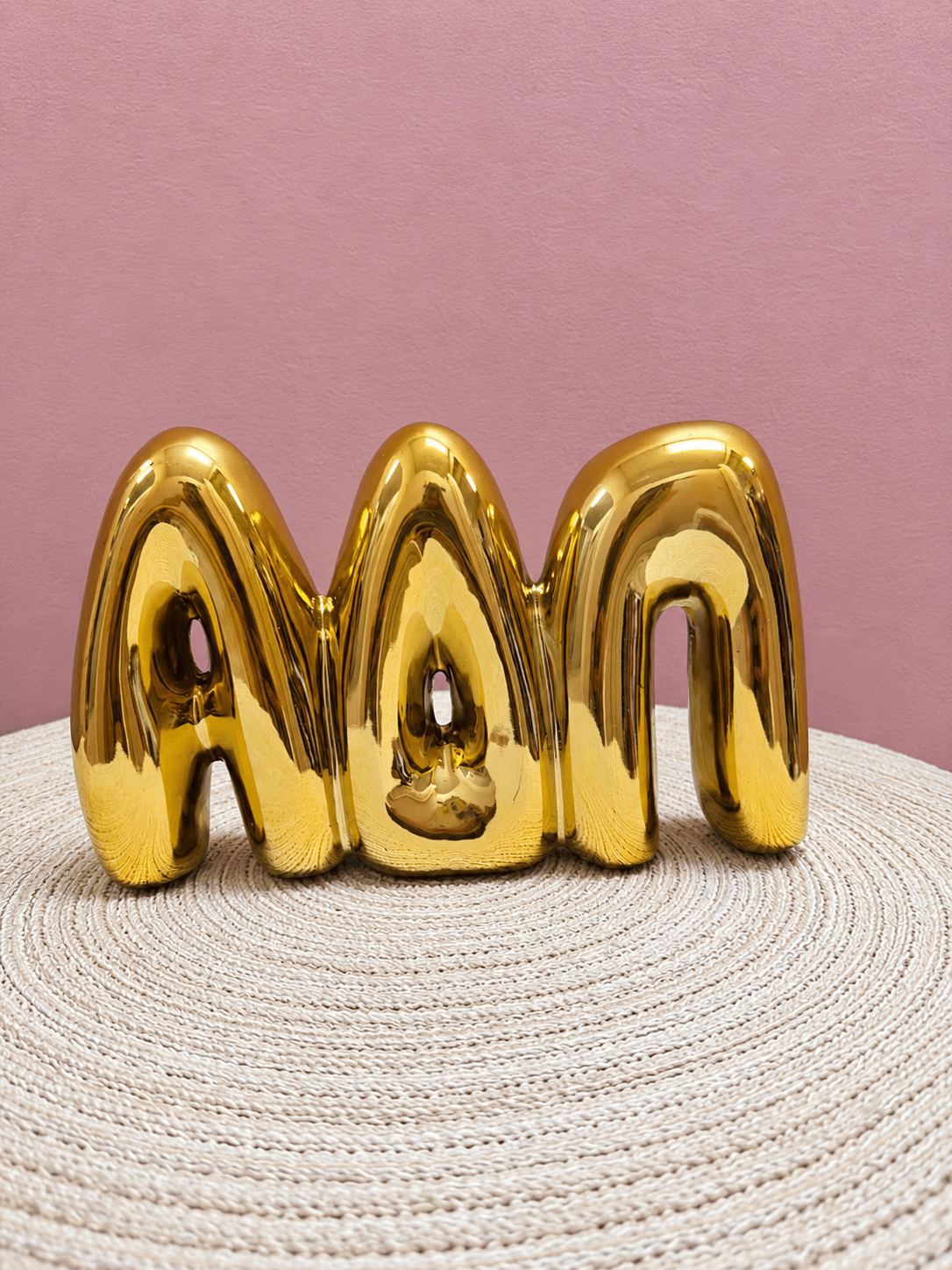Gold Shelf Bubble Letters | Alpha Delta Pi - The Pink Pineapple 850