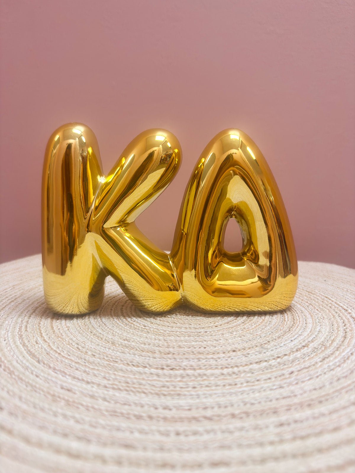 Gold Shelf Bubble Letters | Kappa Delta - The Pink Pineapple 850