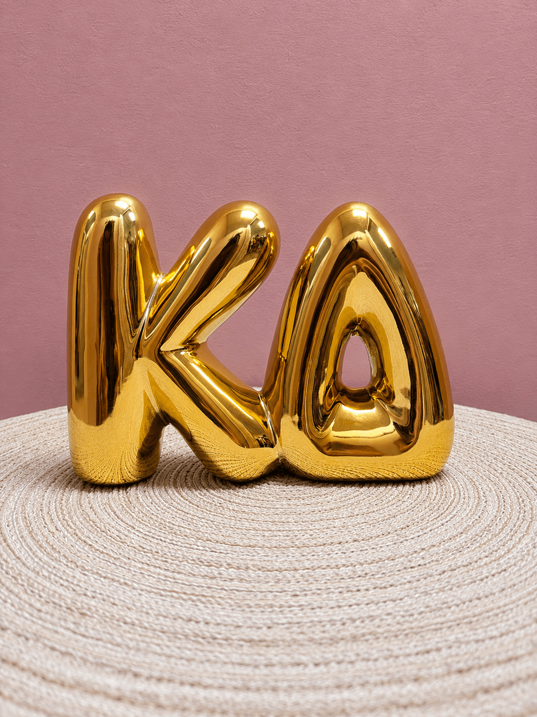 Gold Shelf Bubble Letters | Kappa Delta - The Pink Pineapple 850