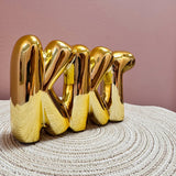 Gold Shelf Bubble Letters | Kappa Kappa Gamma - The Pink Pineapple 850