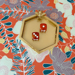 Golden Bee Dice Catchall Dish - The Pink Pineapple 850