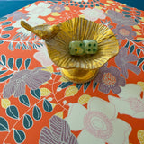 Golden Bird Pedestal Dice Catchall Dish - The Pink Pineapple 850