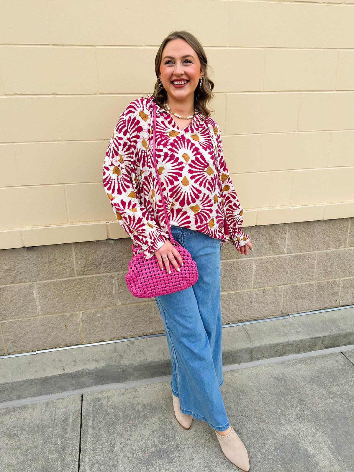 Golden Ember Tassel Blouse - The Pink Pineapple 850