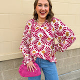 Golden Ember Tassel Blouse - The Pink Pineapple 850