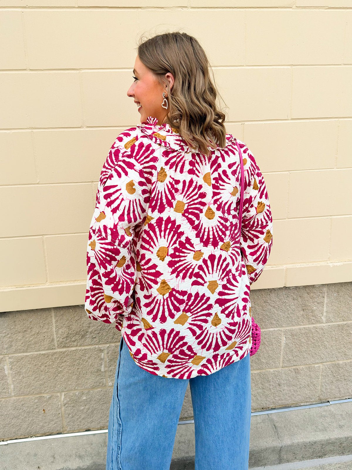 Golden Ember Tassel Blouse - The Pink Pineapple 850