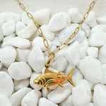 Golden Fish Charm - The Pink Pineapple 850
