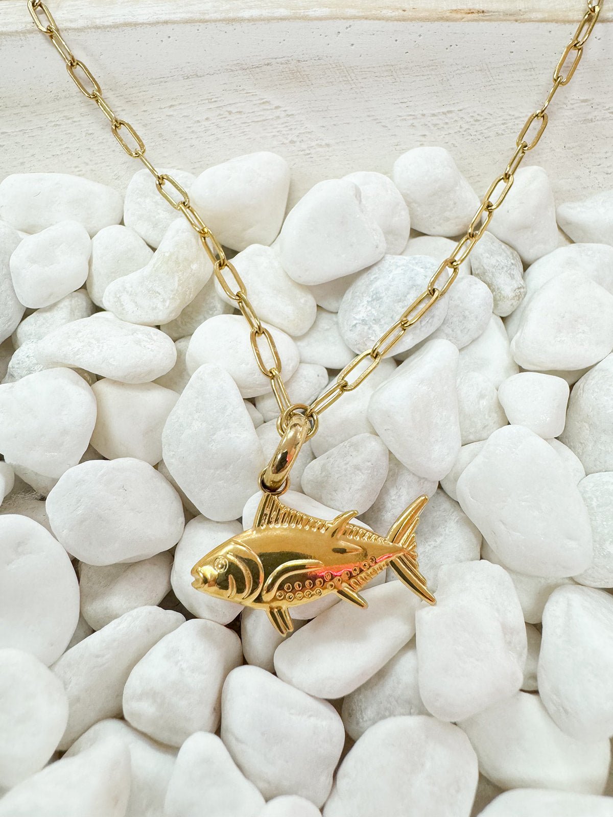 Golden Fish Charm - The Pink Pineapple 850