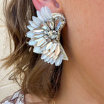 Golden Glimmer Feather Earrings - The Pink Pineapple 850