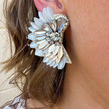 Golden Glimmer Feather Earrings - The Pink Pineapple 850