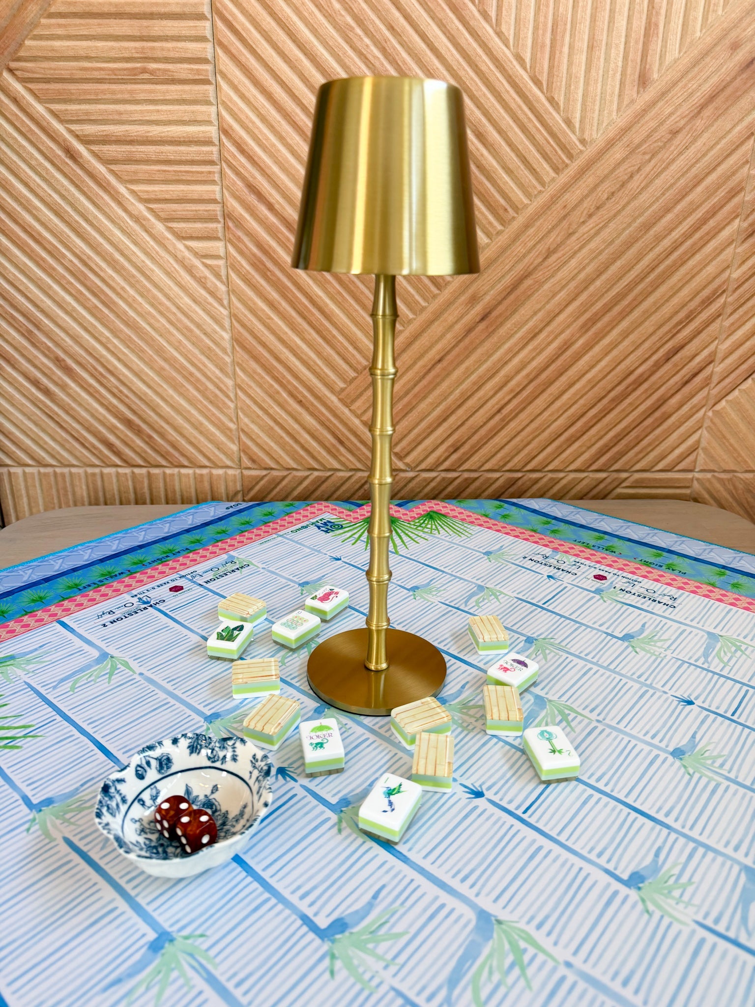 Golden Glow Bamboo Rechargeable Lamp - The Pink Pineapple 850