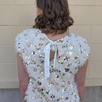 Golden Glow Feather Sweater Top - The Pink Pineapple 850