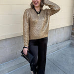 Golden Glow Shimmer Sweater - The Pink Pineapple 850