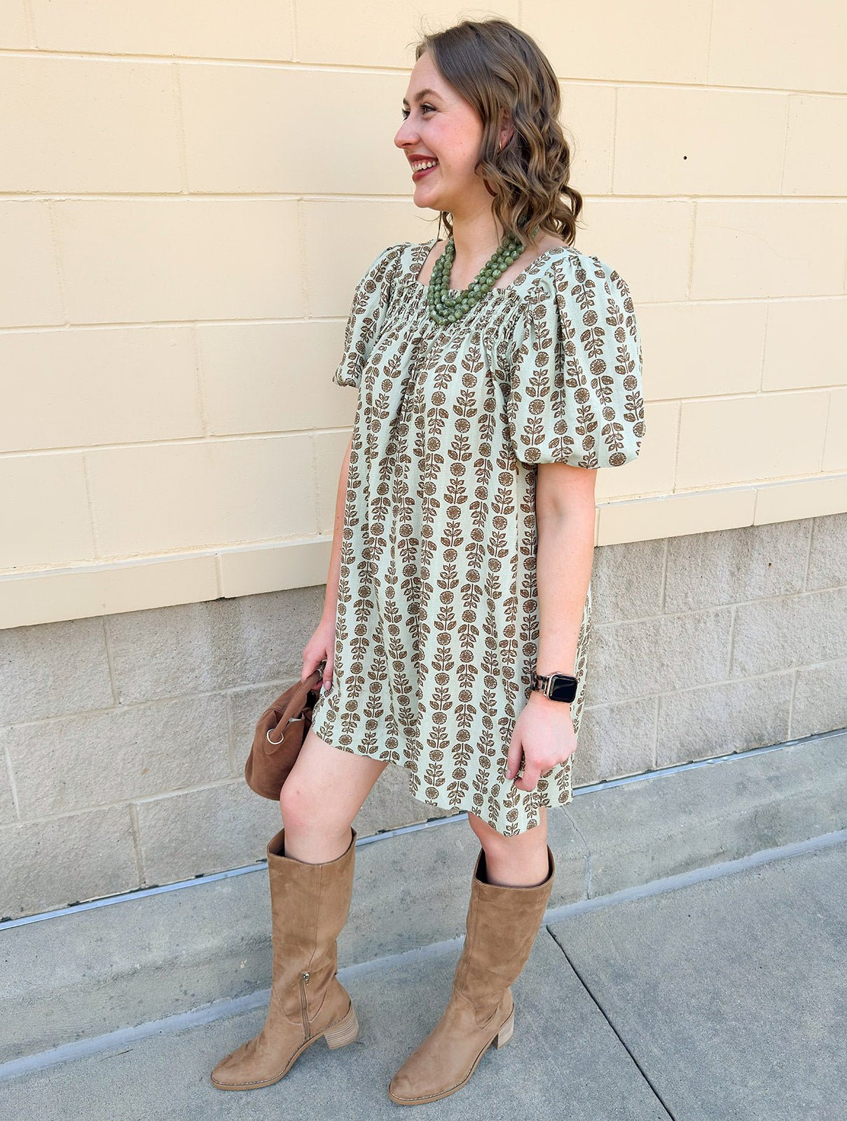 Golden Grove Smocked Mini Dress - The Pink Pineapple 850